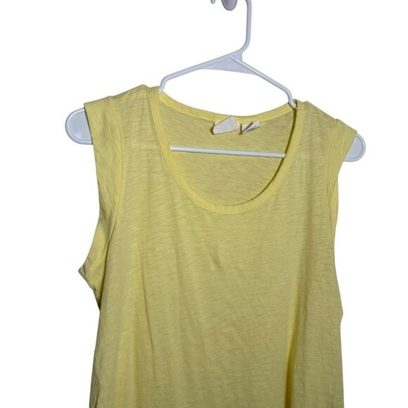 C&C California Tank Top Women's Medium Yellow Round Neck Sleeveless Basic - Picture 2 of 10